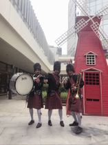 Scottish national dress hire Wind flute round number to serve rental plaid dress British men and women traditional clothing