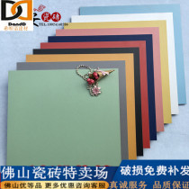 Color antique brick 600 black and white yellow green blue orange red purple solid color floor tiles matte non-slip kindergarten tiles direct sales