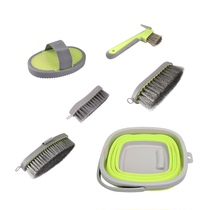 Folding Bucket Set (Set of 6) Horse Cleaning Horse Riding Stable Supplies Lodge Horse Equipment 8801082