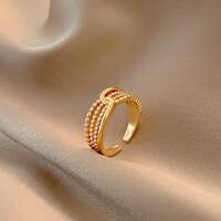 Ins cold wind knotted open ring female simple personality op