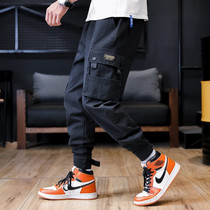 Mens trousers 2020 new tide - autumn male loose beam foot pants nine pants casual large - scale mens pants