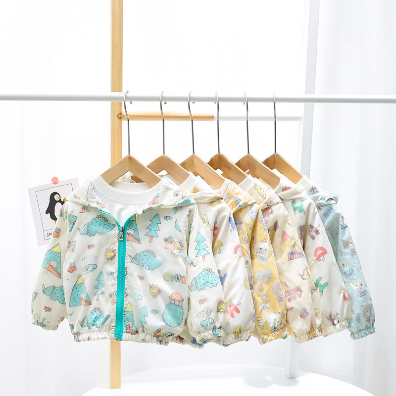 2021 Cartoon Children's coat Zipper Han Edition Cartoon Girls' Dresser Double - layer Boys Manufacturer