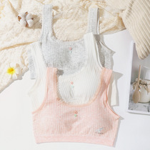 Teenage girls development stage middle school students underwear sports vest cotton non-steel ring anti-bump wrapped chest