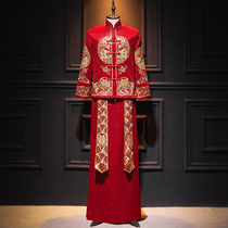 Mens Mens Groom Xiuhe Clothing Couple Xiuhe Clothing 2021 New Wedding Dress Bride Chinese Wedding Dress Summer