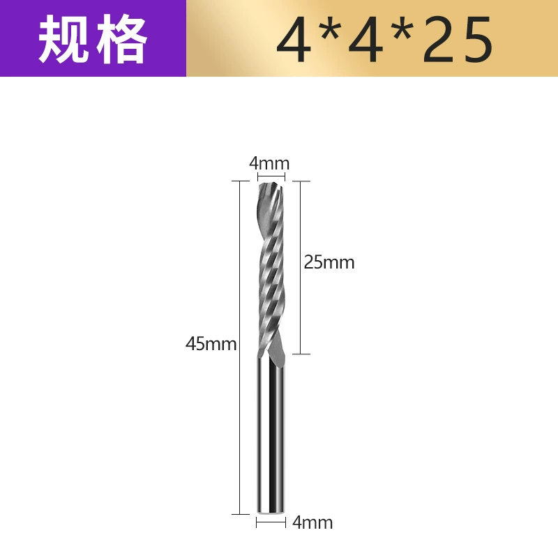 dao khắc chữ cnc Chắc Chắn Máy Khoan 3.175 Đơn Edge Xoắn Ốc Xay Quảng Cáo Acrylic PVC Khắc CNC Máy Công Cụ 5A Đầu Khắc mũi dao cnc dao tiện gỗ cnc Dao CNC