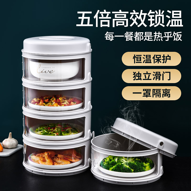 Insulation Meal Cover Multilayer Home Dust Protection Food Cover Fly Hood Transparent Hood Round Table Cover Containing God