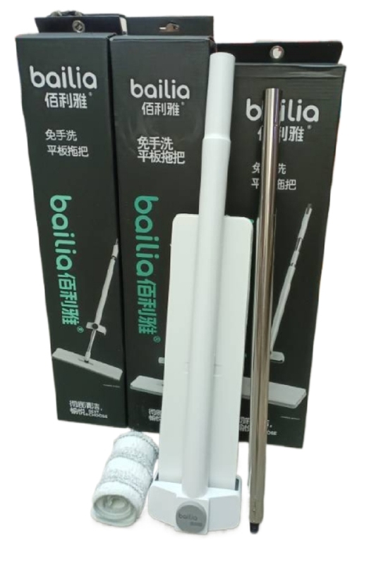 Brand Zhejiang Yongkang Bailiya Hands-Free Flat Mop Accessories Mop Head Water Scraper Floor Mop Replacement Mop Cloth