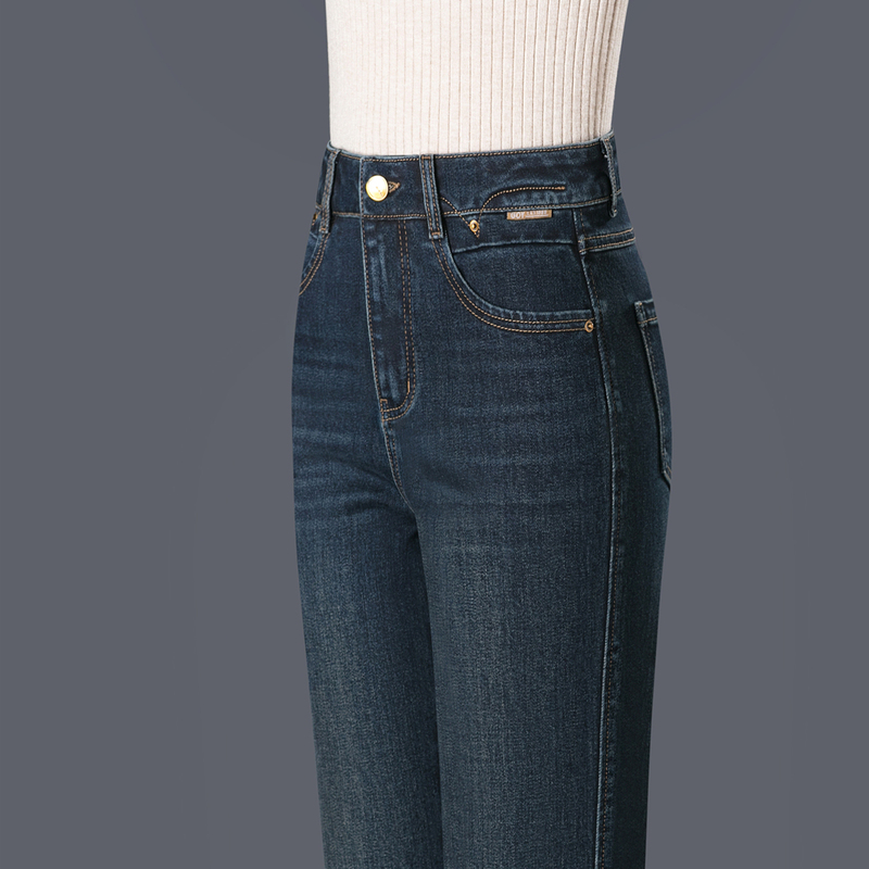 Vintage Blue Straight-Leg Jeans for Women, Spring and Autumn 2026 New Style, Casual High-Waisted Loose Pants for Middle-Aged and Elderly Women Vintage Blue Straight-Leg Jeans for Women, Spring and Autumn 2026 New Style, Casual High-Waisted Loose Pants for Middle-Aged and Elderly Women