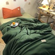 Student dormitory bed Three sets with core pillow core 5 6 pieces of kit complete assembly with quilted quilt Four pieces of cover 7