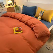 Nordic Feng Shui Cotton Bed Four Sets Brief Teenage Girl Hearts ins Quilt Cover Bed Single Student Dormitory Three Sets 4