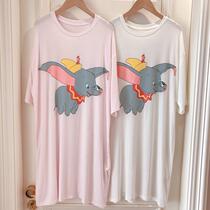 Cartoon pyjamas women Summer thin Modale cotton Sleeping dress Short sleeves Cool and soft Liveable dress Sleeping Skirt Woman in a dress