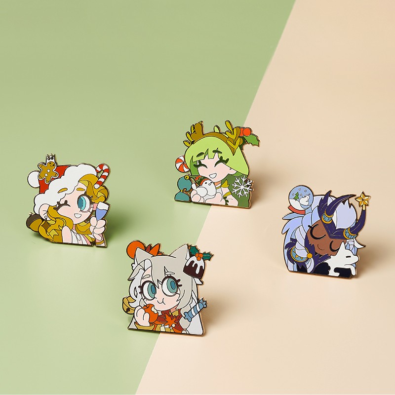 Metal character badge set of chest needle ornaments in the lovely game surrounding collection of Lilith Sword & Expedition