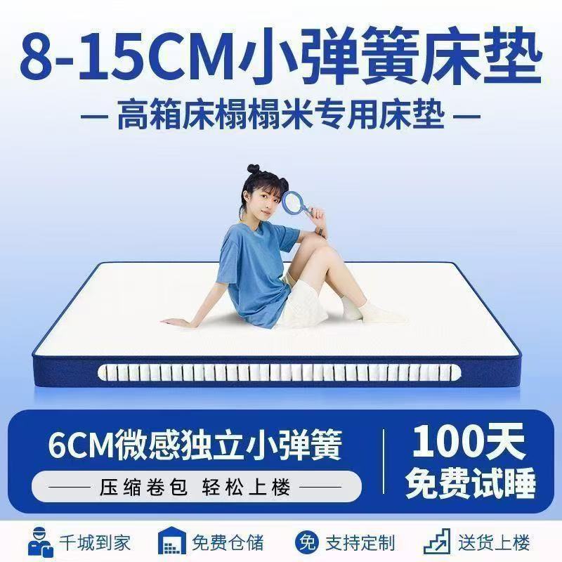 Independent Spring Compressed Roll-Up Mattress Memory Foam Children's Latex Mattress Hotel 10cm Elderly-Friendly Mattress for Home Use