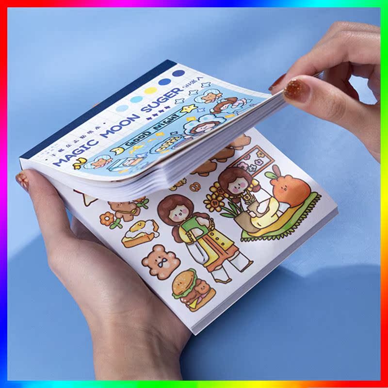 Sweetheart Aguo sticker hand account set box cute net red girl heart anime character girl hand account decoration sticker set