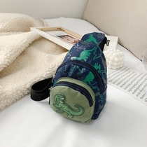 Cute Backpack Han Edition Children Small Purse Dinosaur Sketched Satchel Boy Girl Tide Pack Fashion Chest Bag Baby Bag