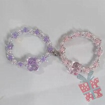 College Female Friends Bracelet High Color Colorful Magnetic Suction Crystal Bear Band Sweet Breakfast New Couple Bracelet