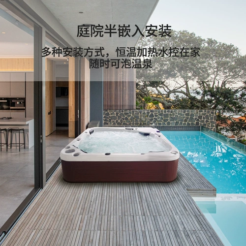 Наружные многопользовательские ванны семейство серфинга yayli Постоянная температура нагревание ванны горячих источников в помещении и на открытом воздухе пузырьковое пруд