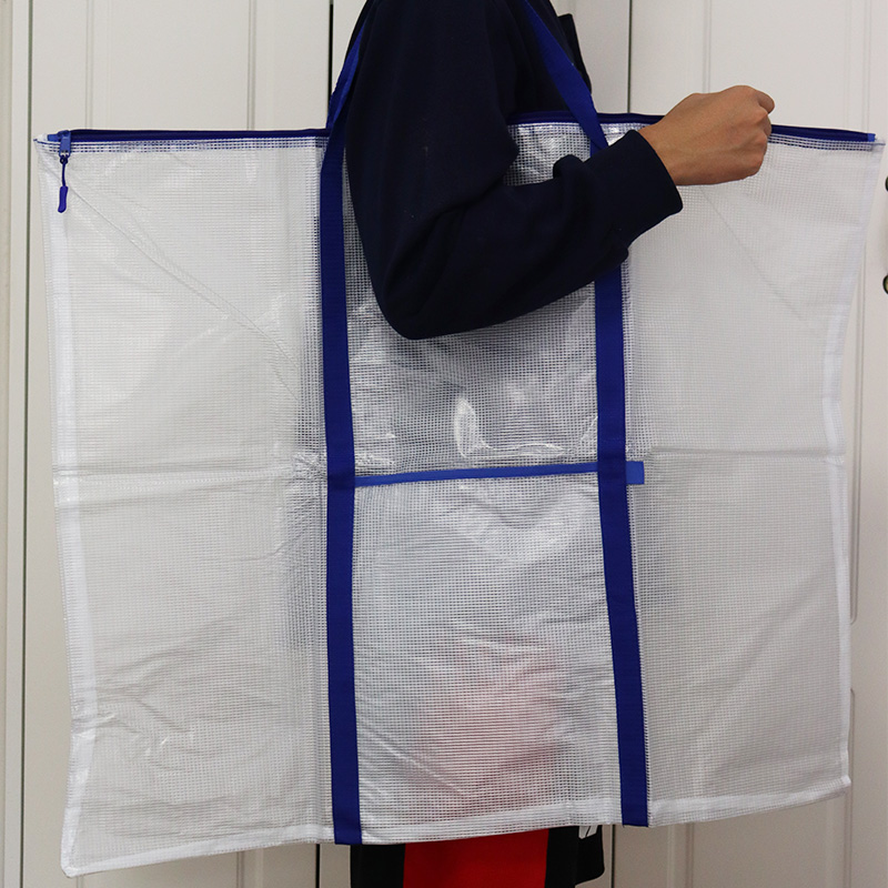 Waterproof toy bag painting poster teacher transparent package zipper portable large capacity teaching tool handbag