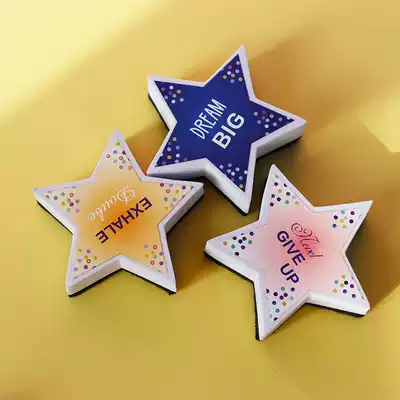 Five-pointed star creative can absorb magnetic felt blackboard whiteboard eraser dual-use chalk easy to wipe artifact water washing and dust-free brush