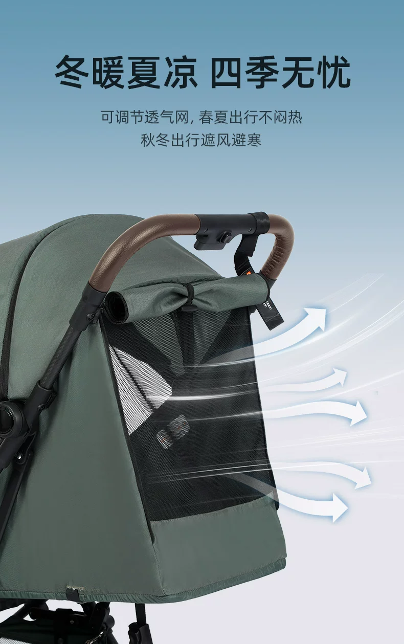 Ultrа light handheld stroller for new born, детская тележка с сиденьем и зонтом, может сидеть и лежать, амортизатор