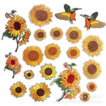 Flower Embroidered Cloth Stickers Sunflower Clothes Little