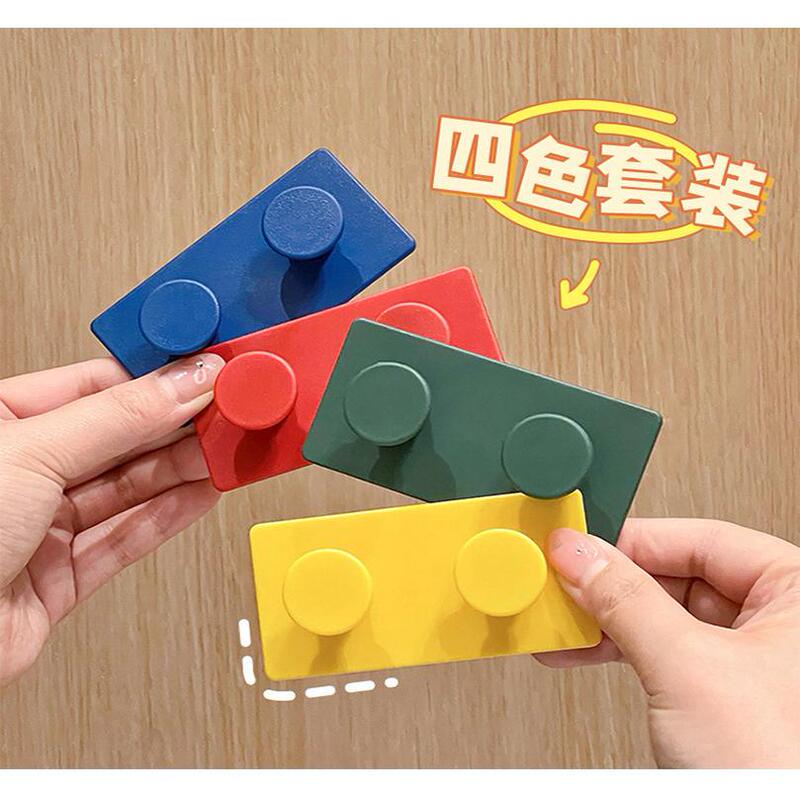 Creative Building Block Hooks, Simple Adhesive Hooks, Wall Plug Key Hooks, No-Drill, Traceless, Multi-Functional Hooks