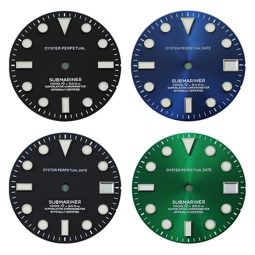 Смотреть модификационный циферблат ресторан Refracting Noodles Sub Submarine Blue Green Can Small MM NH35/36/4R36