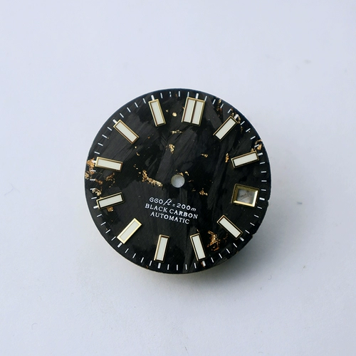 Золотой углеродный набор Seiko Modified Mechanical Watch Universal NH35 Diving 28,5 мм дата NH34 Blue Luminous