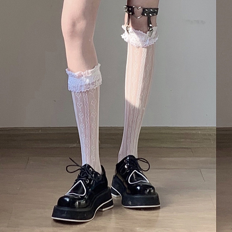 British style small leather shoes women's 2021 new round toe platform shoes all-match lace retro love single shoes women