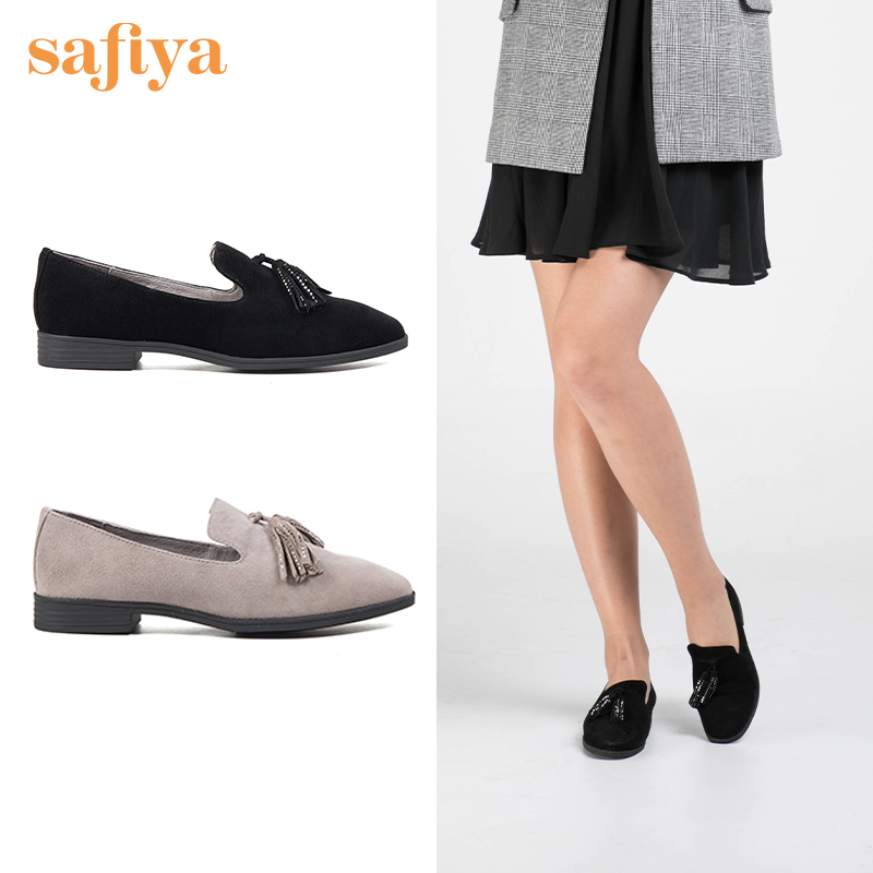 SAFIYA/sophia loafer shoes tassel casual fashion Joker bean shoes women shoes SF81111502