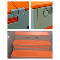 The schools new mobile flip-folding stage school music classroom mobile three-layer stage stage PE plastic choir stage