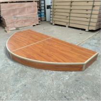 Movable small stage podium mobile stage solid wood floor training rounded corner teaching podium wooden floor stage