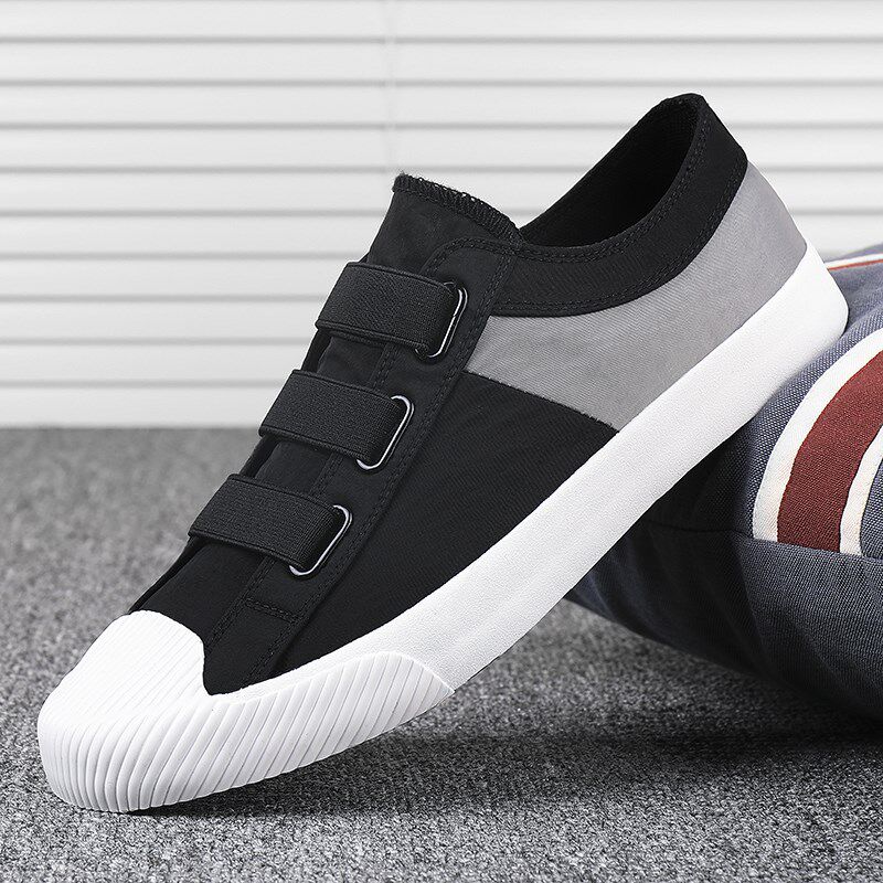 New product multi-walking shoes pin duozoulu official low-top lazy canvas shoes men's slip-on cloth shoes men's rest