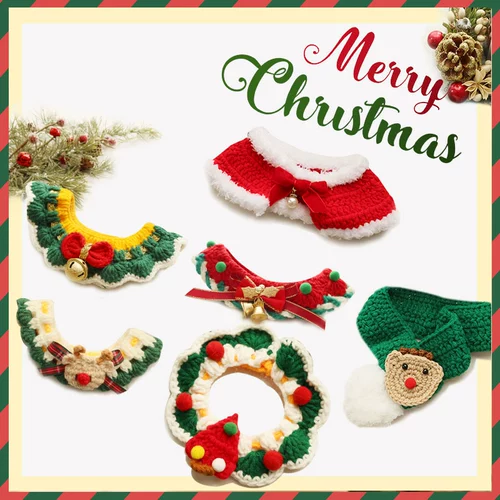 Рождественский чокер, нагрудник, аксессуар, плетеная шапка ручной работы, шарф, наряжаться