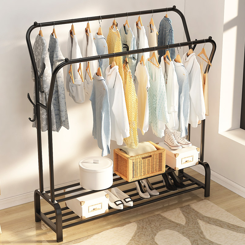 Landing clothes hanger Hangers Folding Indoor Simple Clothes Hanger Home Bedroom Clothes Rack Balcony Cool Hanger