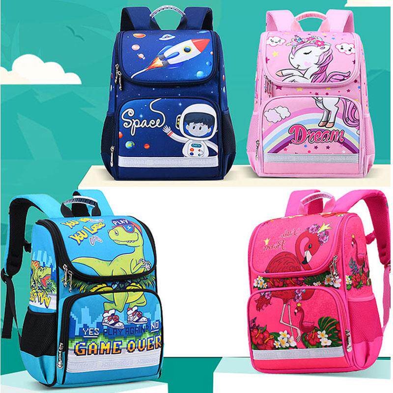Pupil schoolbags for boys and girls in grades 123 to 6 light waterproof boys and girls space decompression schoolbags