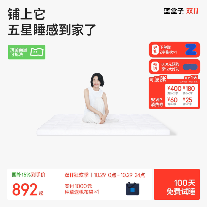 Blue Box Little Blue Mat T2Pro Memory Foam Mattress Thin Pad Home Soft Cushion Hotel Special Dormitory Tatami Mat