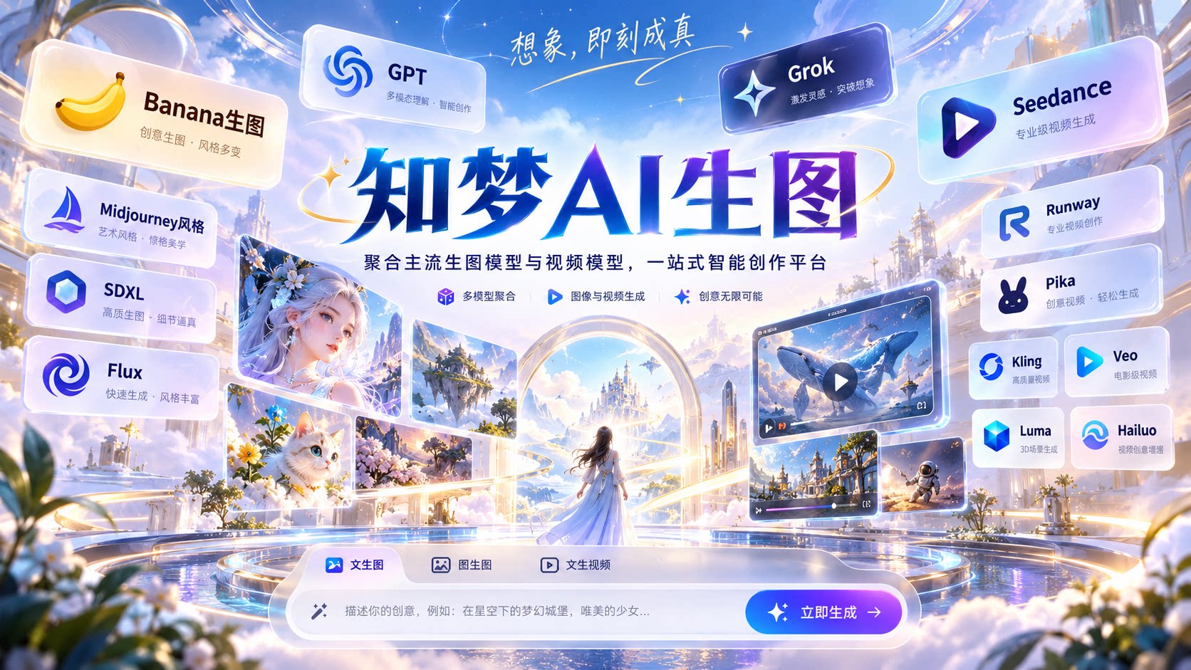 知梦ai推荐：生图、文本、音频、视频等 - 腾飞博客