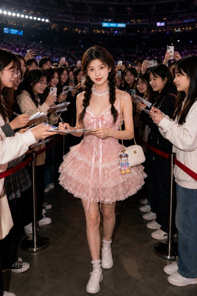 演唱会现场粉丝签售真实抓拍