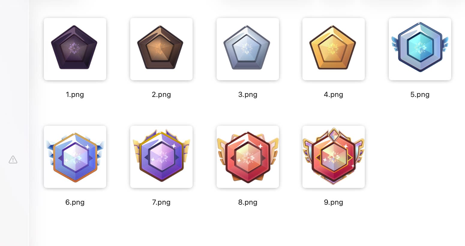 图片素材 - 高级六边形等级素材 - 腾飞博客
