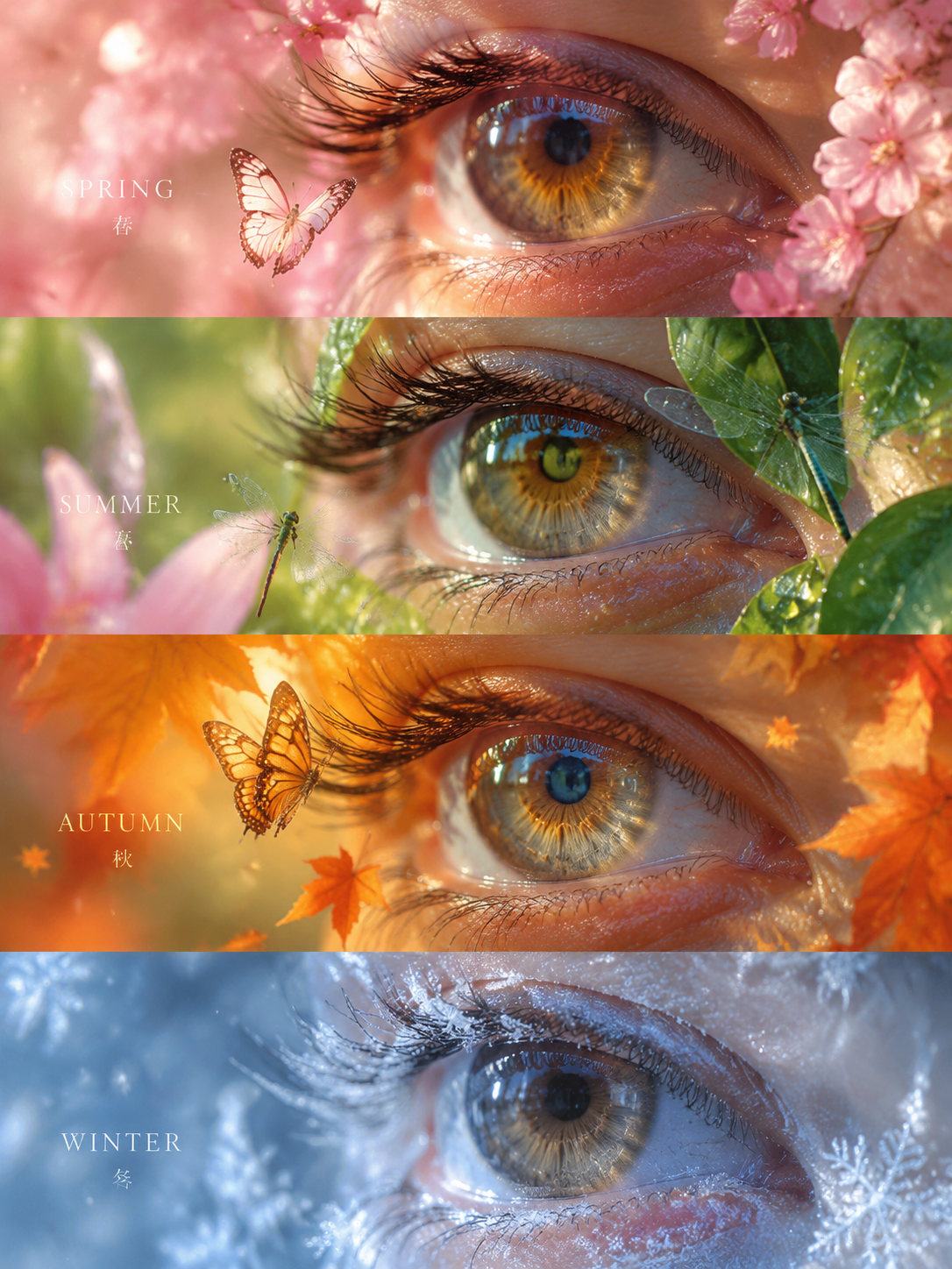 超写实眼部特写