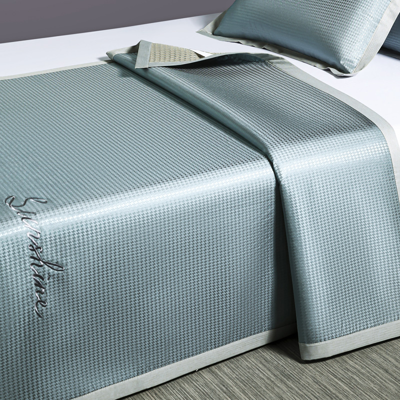 Ice Silk Cool Mat Three Sets Summer Washable Vines Mattresses Fold 1 8m Home Air conditioning Soft Mats Single Double Dorm Room