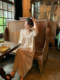 Ren Xiaoyi's design niche chiffon cardigan dress for women spring and autumn loose long Korean layered long skirt