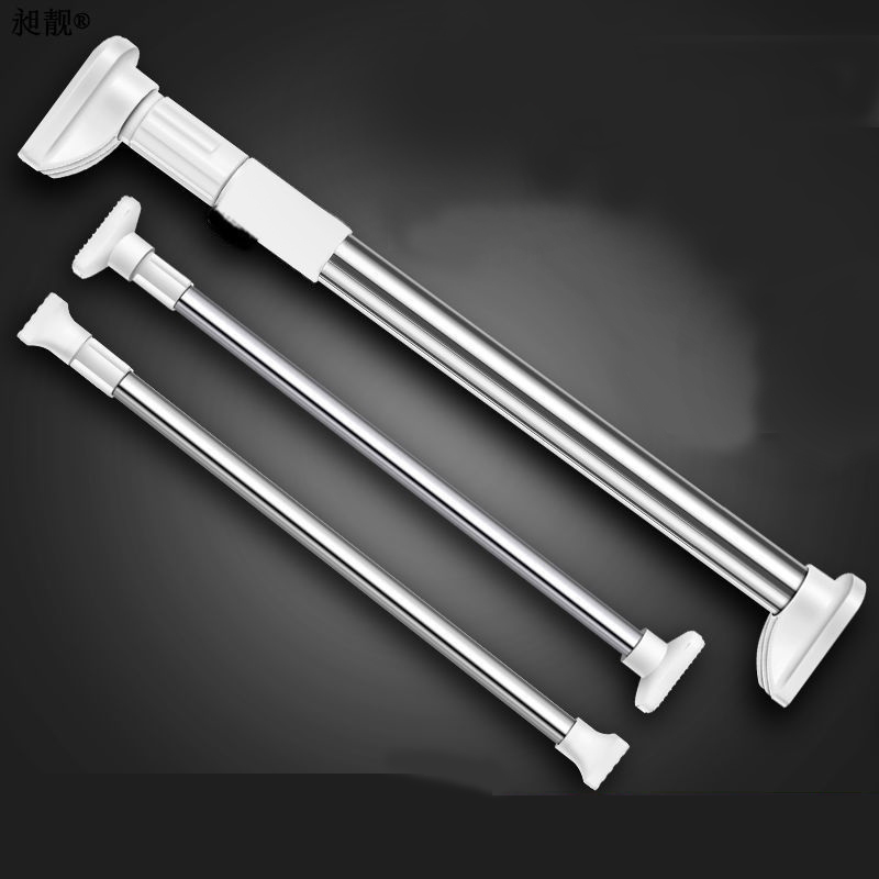 窗帘杆免打孔晾衣杆伸缩杆浴帘杆门帘杆衣柜 热品库 性价比省钱购