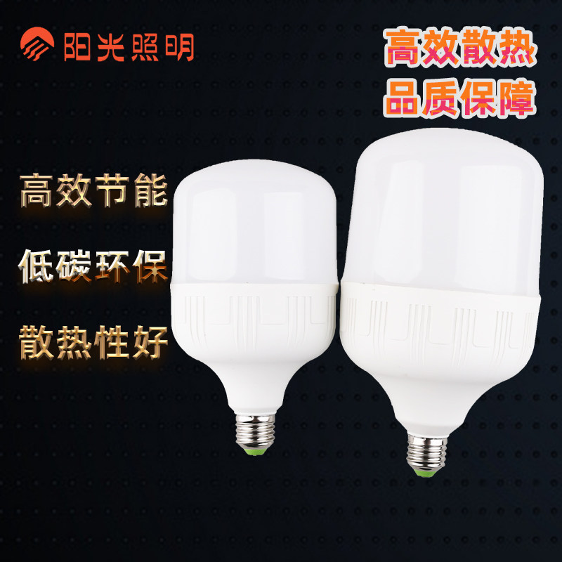 Sunlight lighting LED bulb energy - saving E27 large screw white ball bulb household high power ultra - bright factory light source