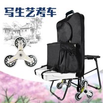 Fine Arts Students Art Exam Small Cart Writing Raw Tie Rod Multifunction Outdoor Drawing Car Pull Car Portable Exam Painting Bag Easel