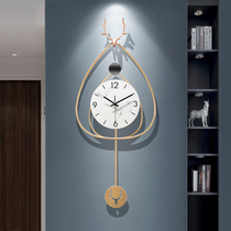 Wall clock ins Wind TV background wall clock living room Nordic style home fashion high-end restaurant personality creativity
