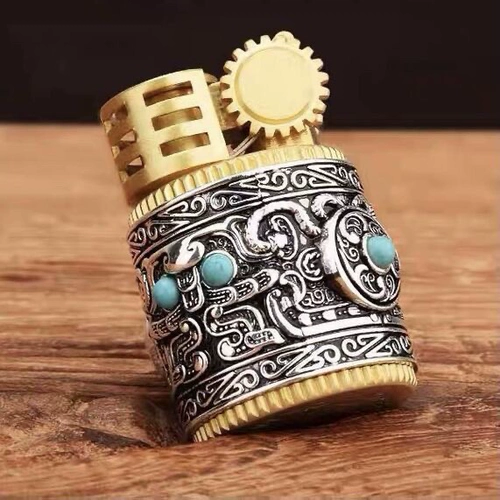 Мужская трехмерная ретро маленькая креативная зажигалка на керосине из грецкого ореха, подарок на день рождения