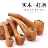 Старомодная портативная курительная трубка ручной работы, деревянный мундштук