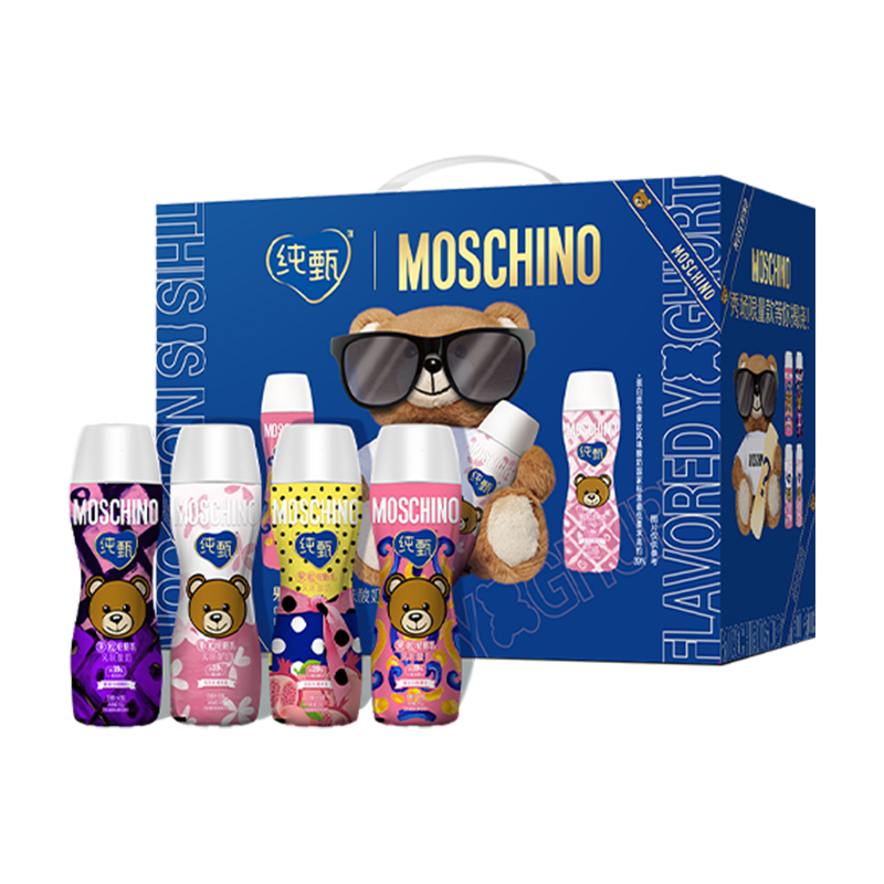 纯甄 MOSCHINO联名款 白桃石榴味酸奶 230g*10瓶 双重优惠折后￥39.9包邮